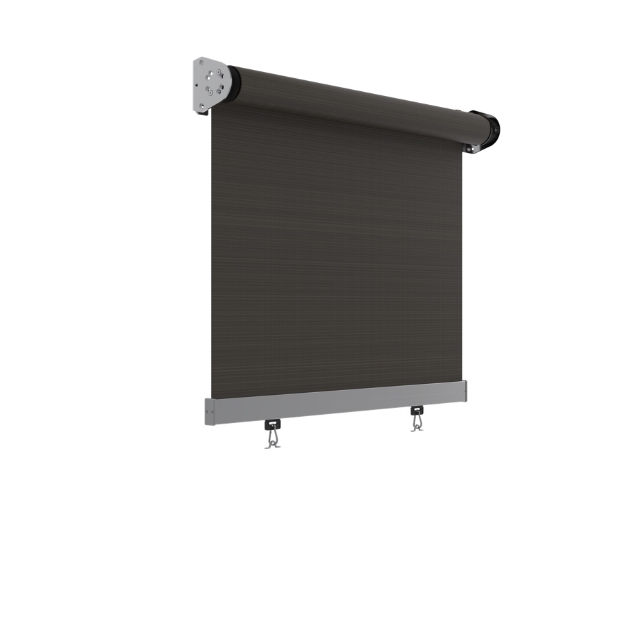 Straight Drop system with strap-down fixing, screen lowered